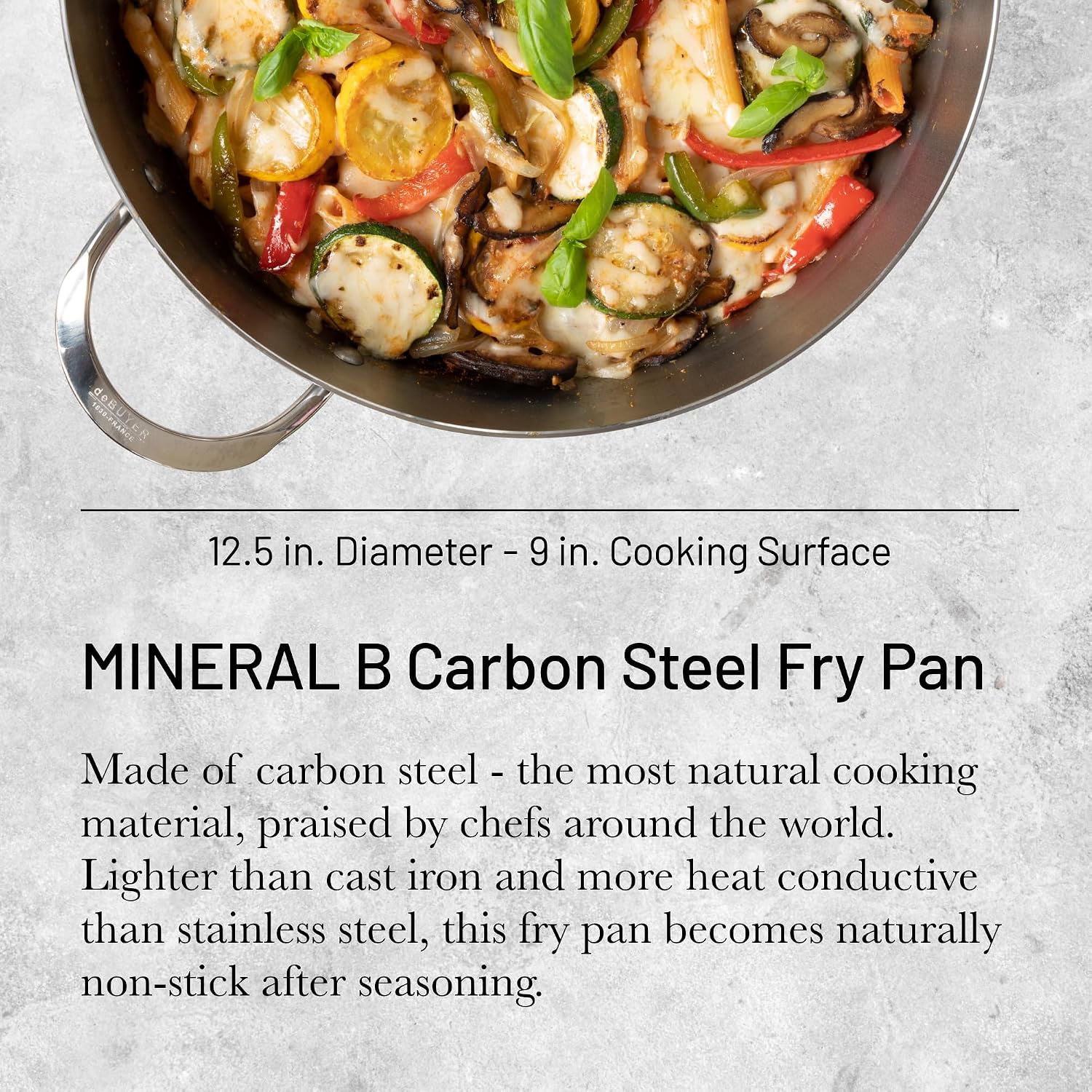 de Buyer MINERAL B Carbon Steel Fry Pan