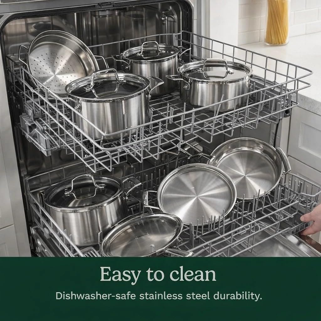 Cuisinart 12-Piece MultiClad Pro Triple Ply Stainless Stainless Steel Pots and Pans Set